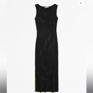 Abercrombie Crochet Maxi Coverup Dress in Black - Small